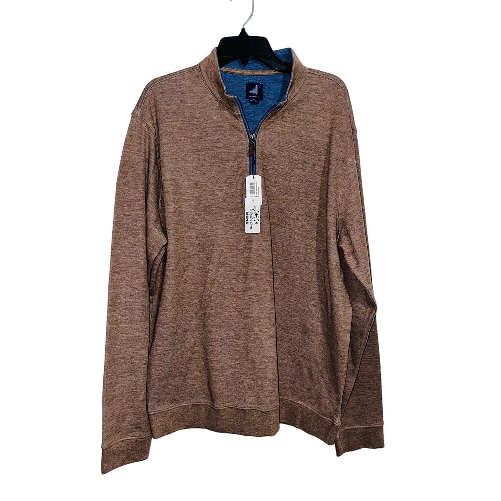 NWT Johnnie-O Sully Quarter Zip Pullover Sweater XL Men’s Camel